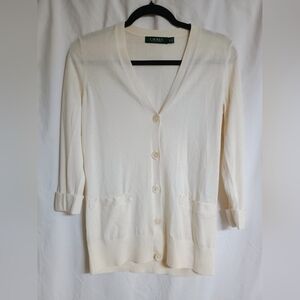 Ralph Lauren Women's Cream Cardigan